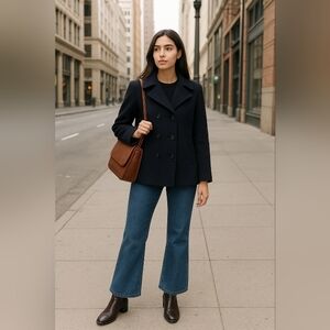 Vintage Navy Wool Peacoat | Women's | Size 10 | Luxury Winter Nautical Preppy